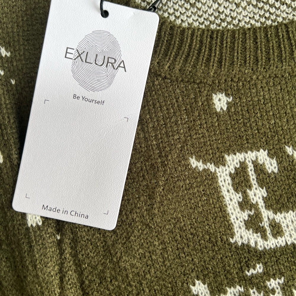 EXLURA Womens Oversized Graphic Leopard Print Long Sleeve Sweaters Size XXL - Picture 5 of 6